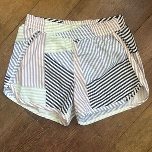 Striped athletic shorts